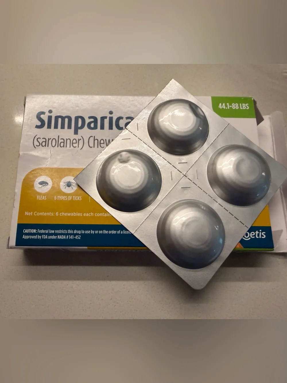 Simparica flea and tick medication